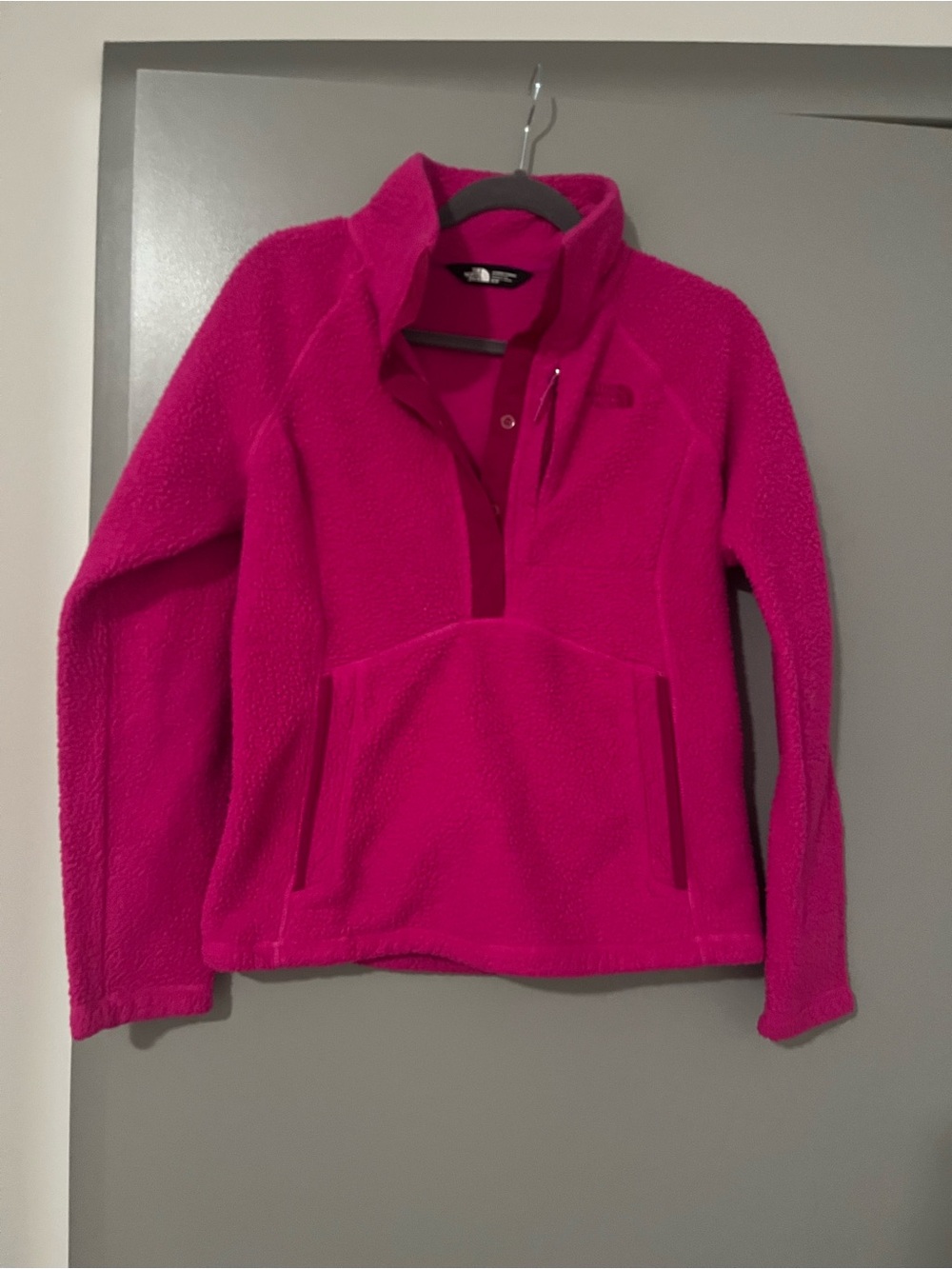 The North Face Pink Fleece Pullover -  medium
